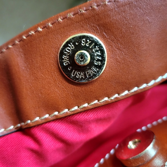 Dooney and Bourke Ostrich Large Barlow Bag - Caramel - Picture 7 of 13